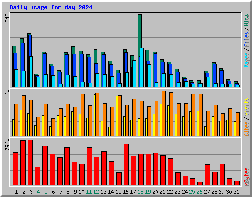 Daily usage for May 2024