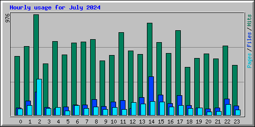 Hourly usage for July 2024