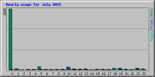 Hourly usage for July 2025