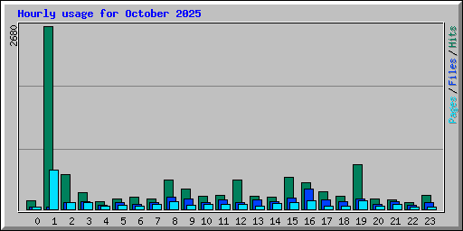 Hourly usage for October 2025