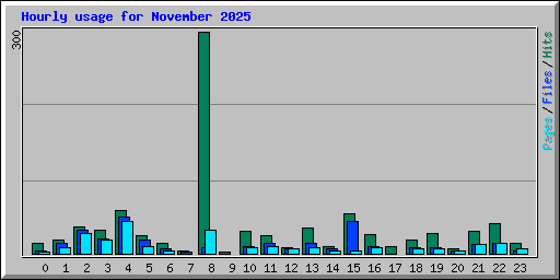 Hourly usage for November 2025