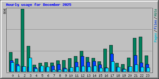Hourly usage for December 2025
