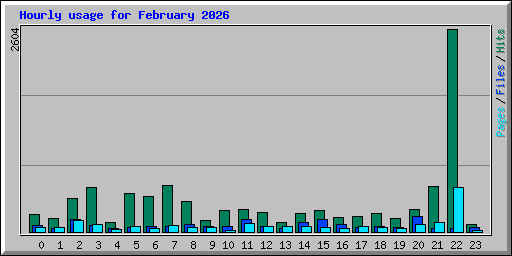 Hourly usage for February 2026