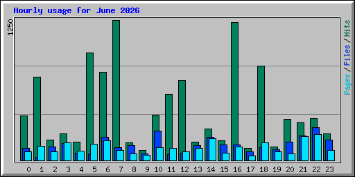 Hourly usage for June 2026