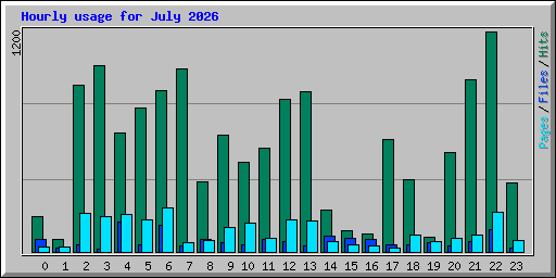 Hourly usage for July 2026