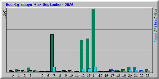 Hourly usage for September 2026