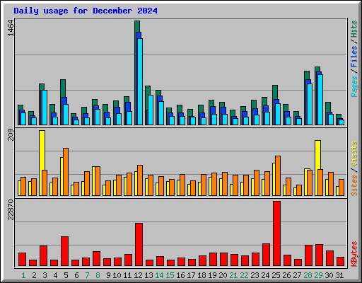 Daily usage for December 2024
