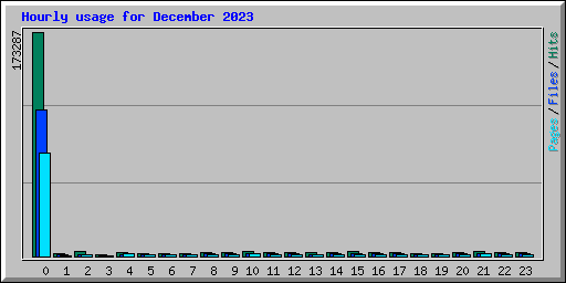 Hourly usage for December 2023