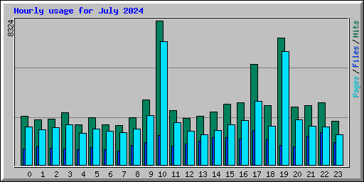 Hourly usage for July 2024