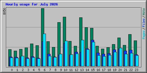 Hourly usage for July 2026