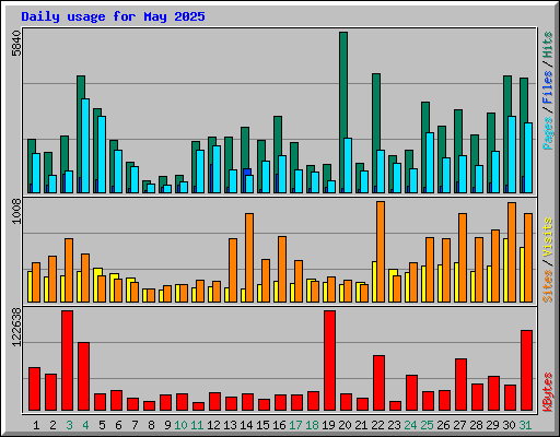 Daily usage for May 2025