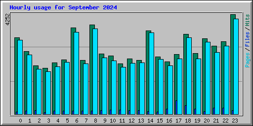 Hourly usage for September 2024