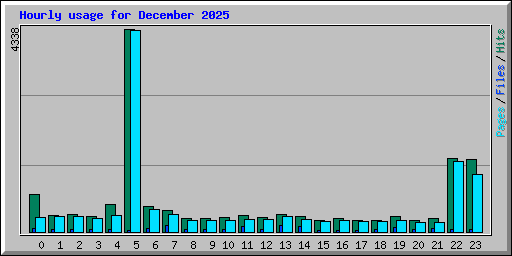 Hourly usage for December 2025