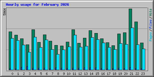 Hourly usage for February 2026