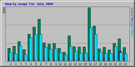 Hourly usage for July 2026