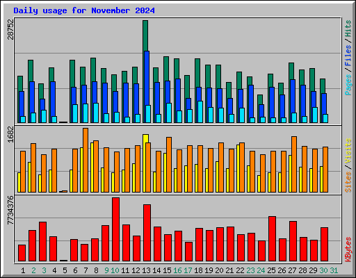Daily usage for November 2024