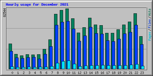 Hourly usage for December 2021