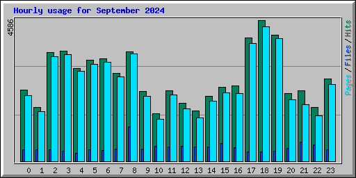 Hourly usage for September 2024