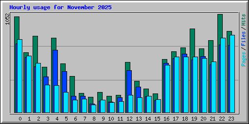 Hourly usage for November 2025