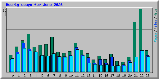 Hourly usage for June 2026