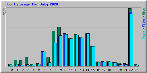Hourly usage for July 2026