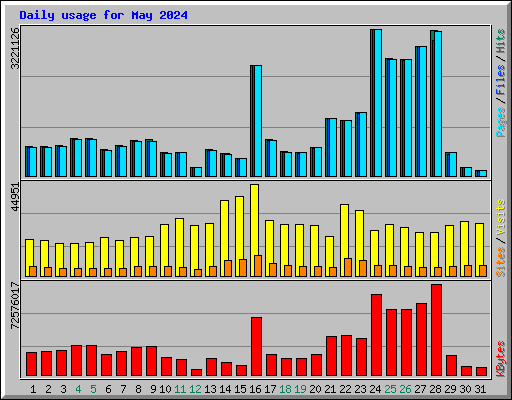 Daily usage for May 2024