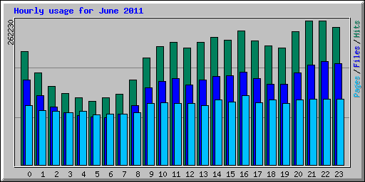 Hourly usage for June 2011