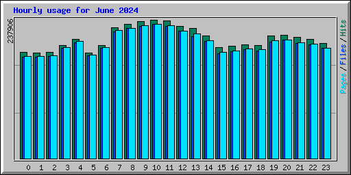 Hourly usage for June 2024