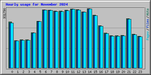 Hourly usage for November 2024