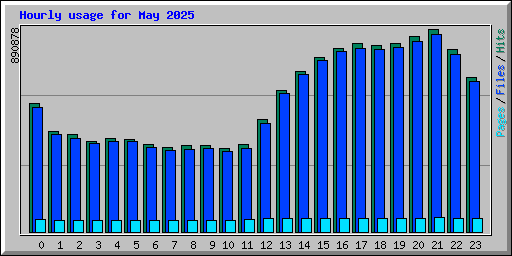 Hourly usage for May 2025
