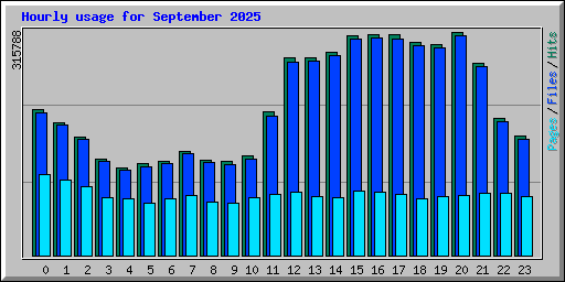 Hourly usage for September 2025