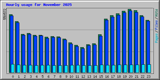 Hourly usage for November 2025