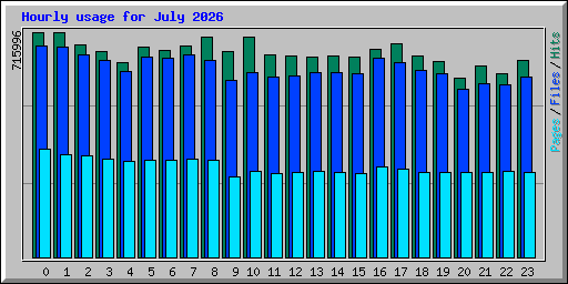 Hourly usage for July 2026