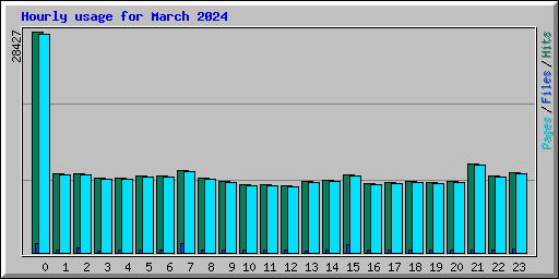 Hourly usage for March 2024