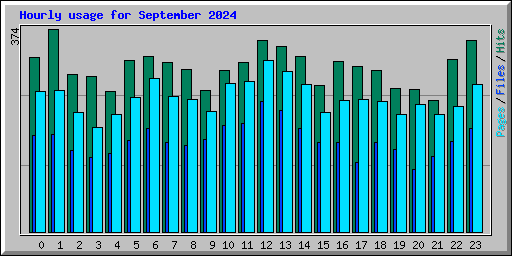 Hourly usage for September 2024