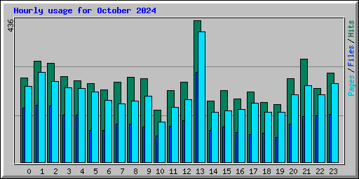 Hourly usage for October 2024