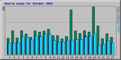 Hourly usage for October 2025