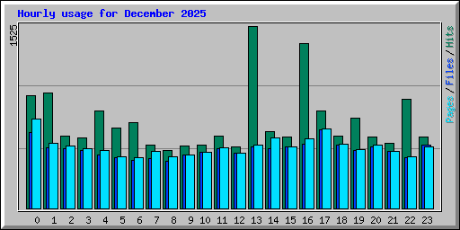 Hourly usage for December 2025