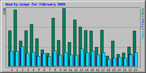 Hourly usage for February 2026