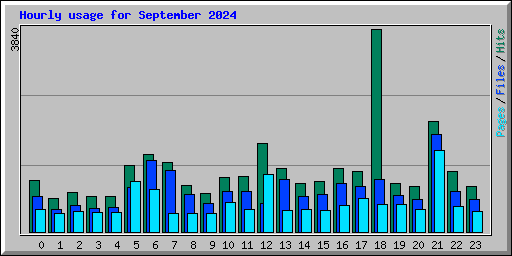 Hourly usage for September 2024