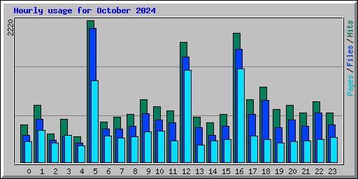 Hourly usage for October 2024