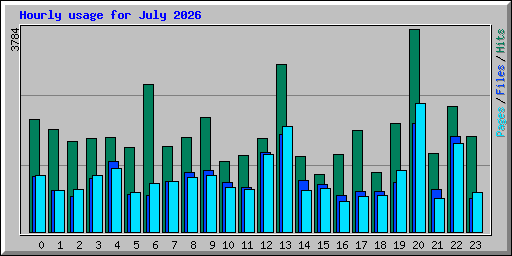 Hourly usage for July 2026