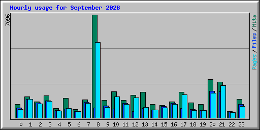 Hourly usage for September 2026