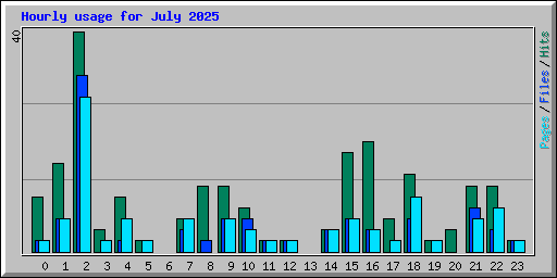 Hourly usage for July 2025