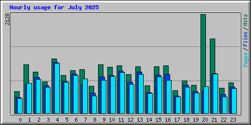 Hourly usage for July 2025