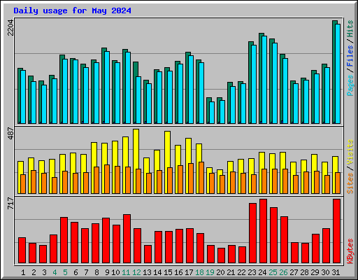 Daily usage for May 2024