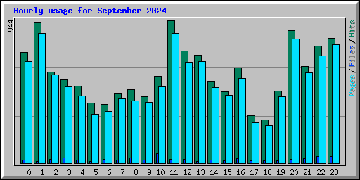 Hourly usage for September 2024