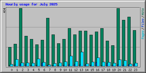 Hourly usage for July 2025