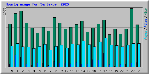 Hourly usage for September 2025