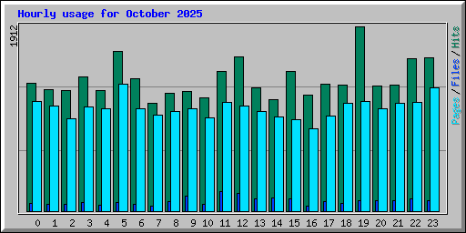 Hourly usage for October 2025